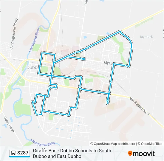 S287 Bus Line Map