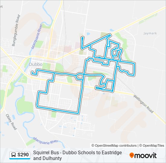 S290 bus Line Map