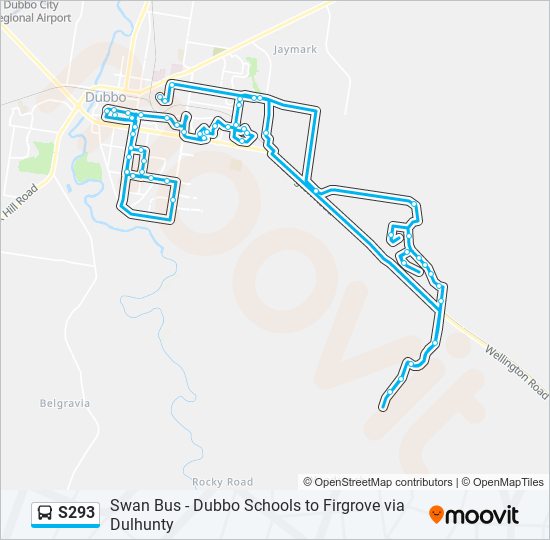 Mapa de S293 de autobús