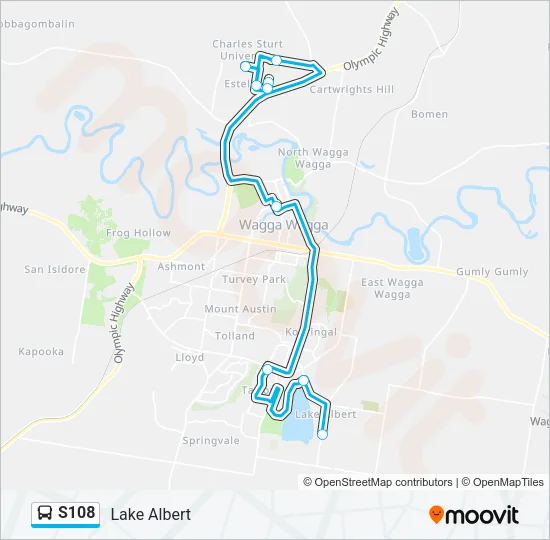S108 Bus Line Map