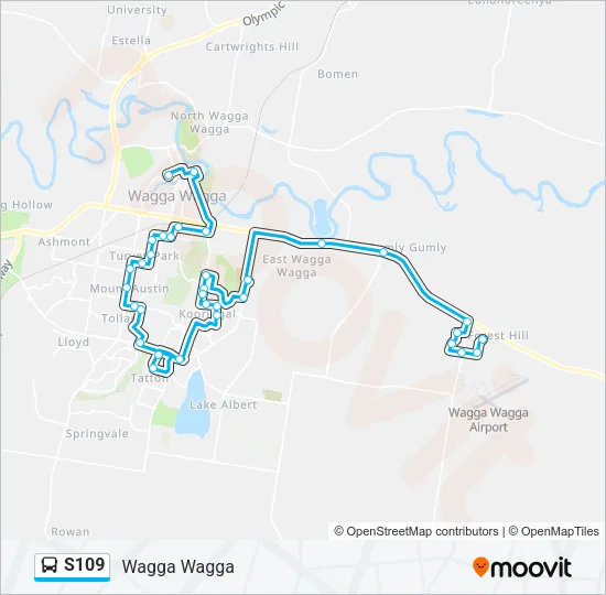 S109 Bus Line Map