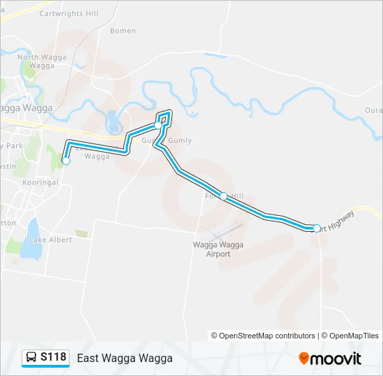 S118 Bus Line Map