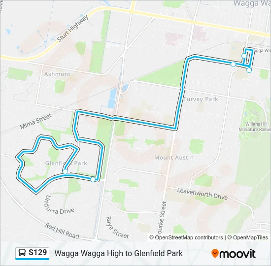 S129 Bus Line Map