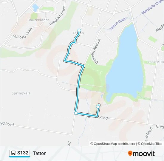 S132 Bus Line Map