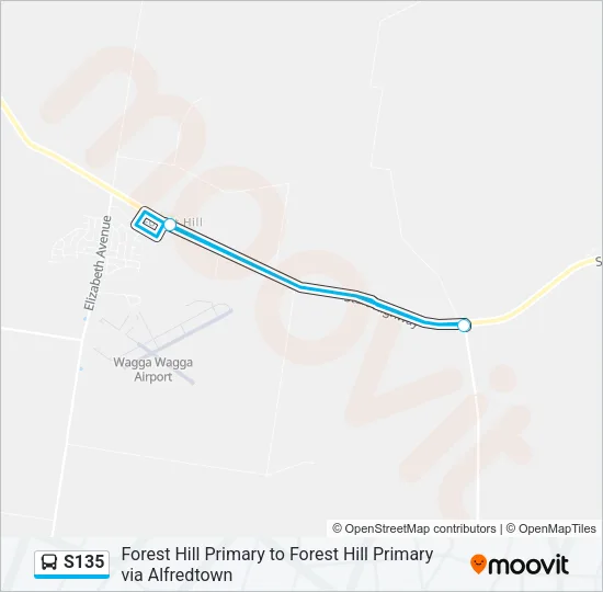 S135 Bus Line Map