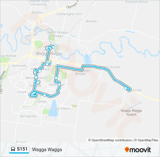 S151 Bus Line Map
