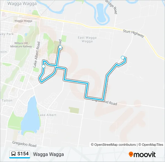 S154 Bus Line Map