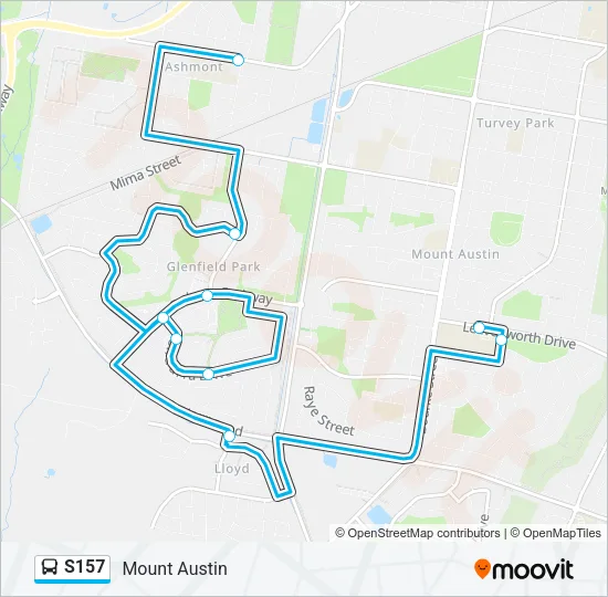 S157 Bus Line Map