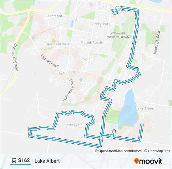 S162 Bus Line Map