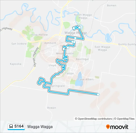 S164 Bus Line Map
