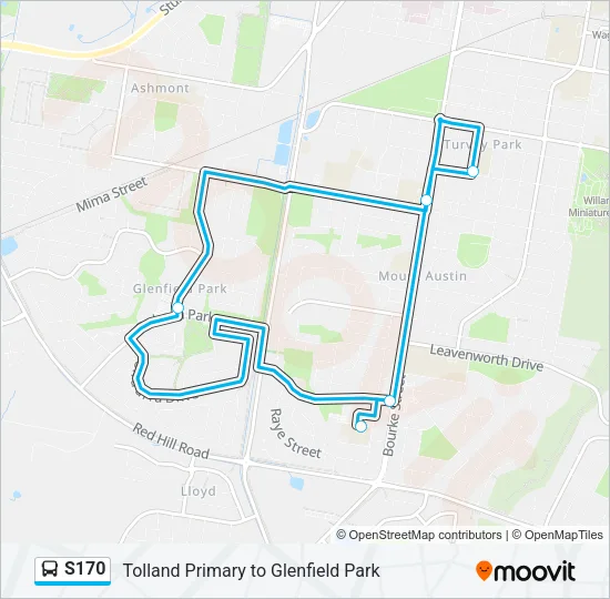 S170 Bus Line Map