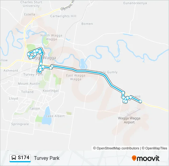 S174 Bus Line Map
