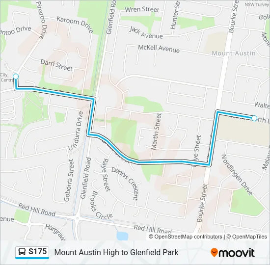 S175 Bus Line Map