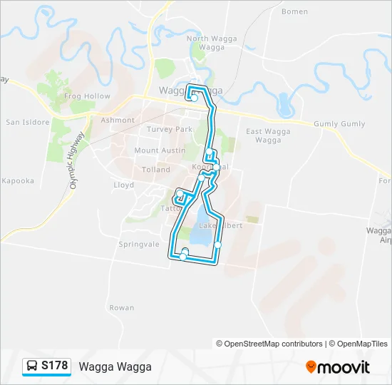 S178 Route: Schedules, Stops & Maps - Wagga Wagga (Updated)