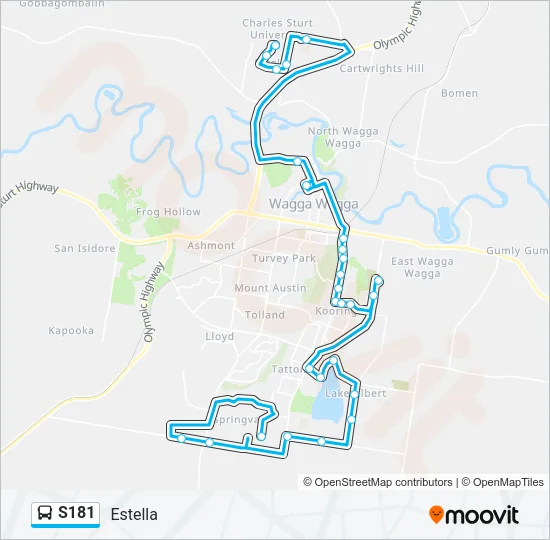 S181 Bus Line Map