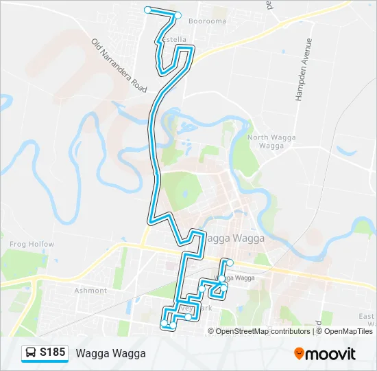 S185 Bus Line Map
