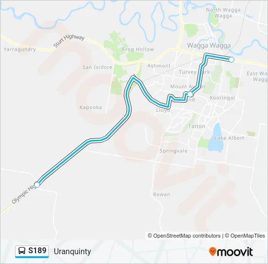 S189 Bus Line Map