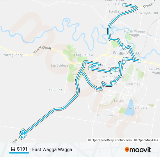 S191 Bus Line Map