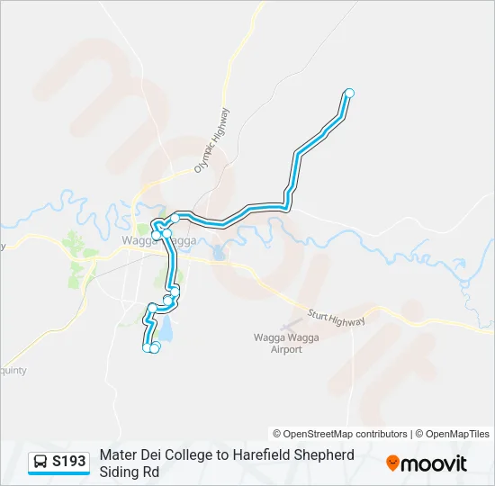 S193 Bus Line Map