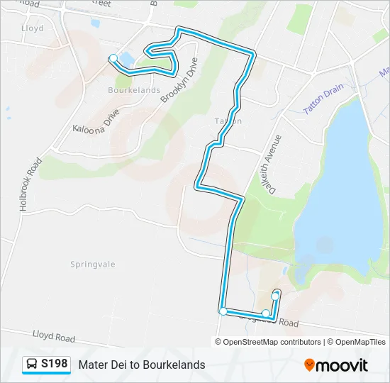 S198 Bus Line Map
