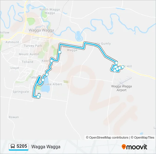 S205 Bus Line Map