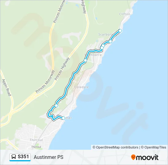 S351 Bus Line Map
