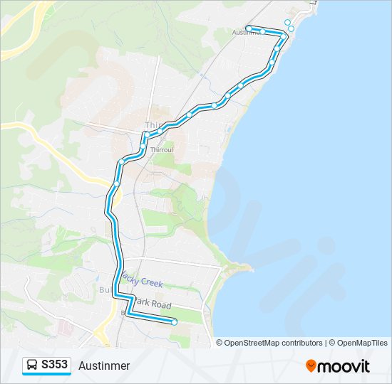 S353 bus Line Map