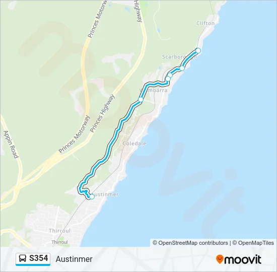 S354 Bus Line Map
