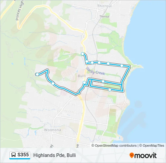 S355 Bus Line Map
