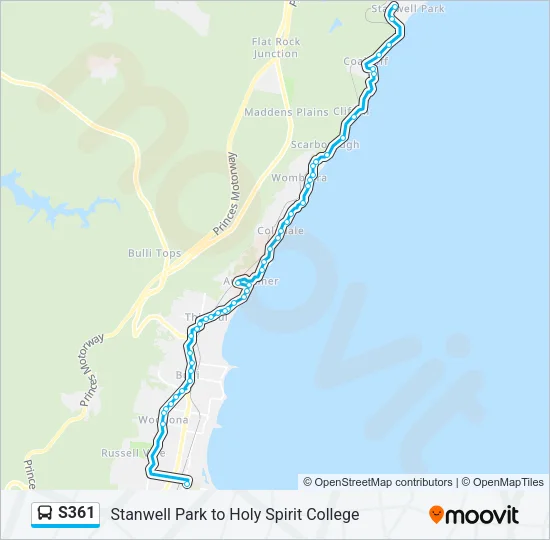 S361 Bus Line Map