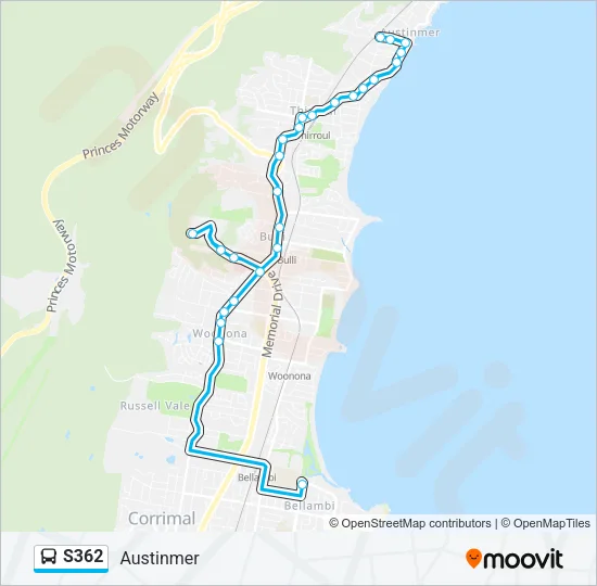 S362 Bus Line Map