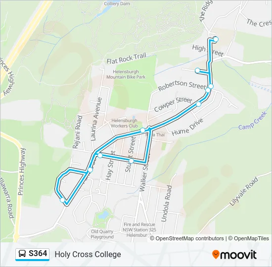 S364 Bus Line Map