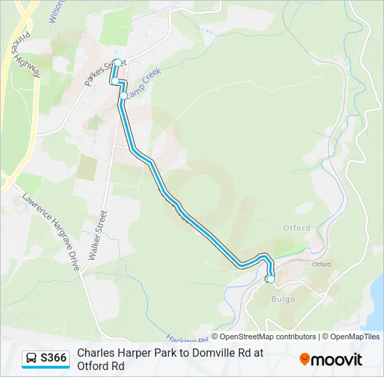 S366 Bus Line Map