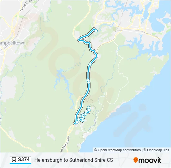 S374 Bus Line Map