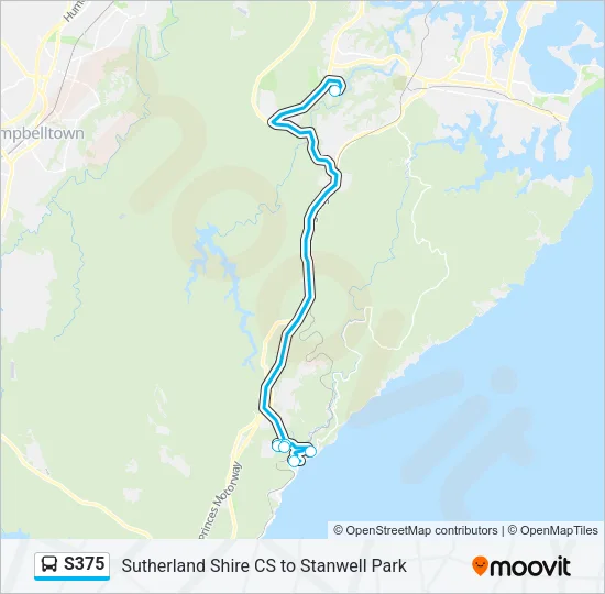 S375 Bus Line Map