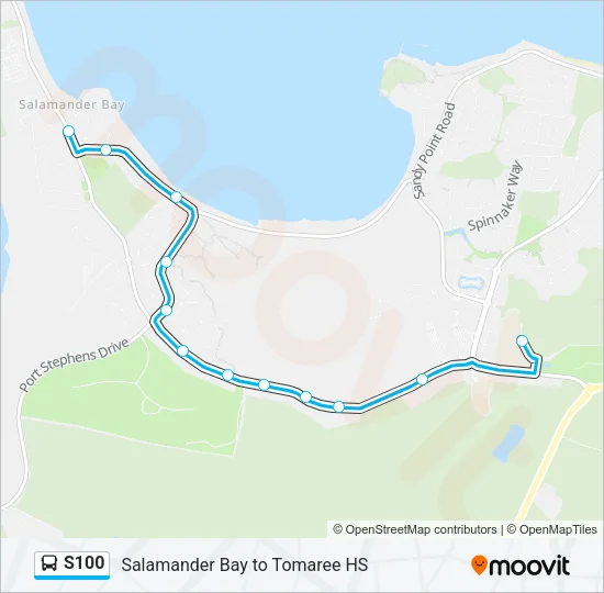 S100 Bus Line Map