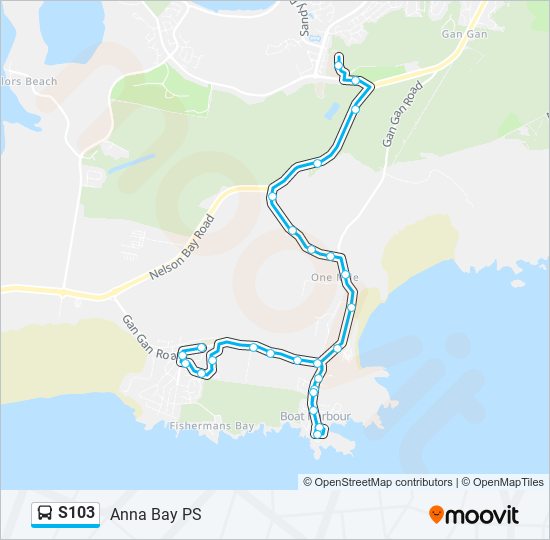 Mapa de S103 de autobús