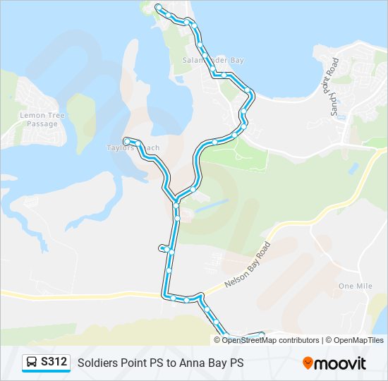 S312 bus Line Map