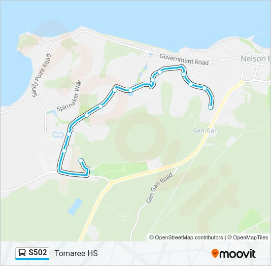 S502 Bus Line Map
