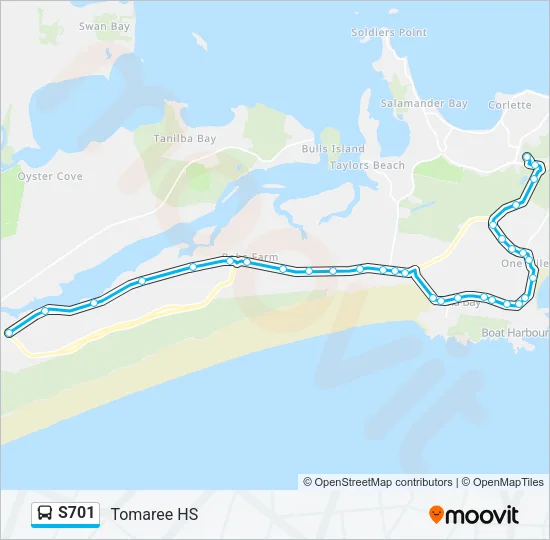 S701 Bus Line Map