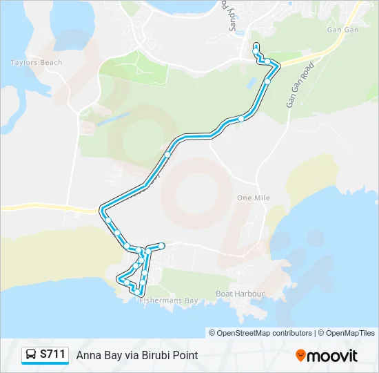 S711 Bus Line Map