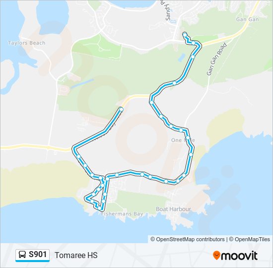 S901 bus Line Map