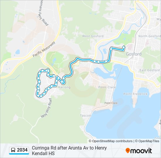 2034 bus Line Map