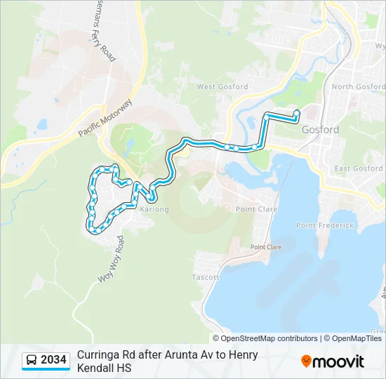 2034 Bus Line Map