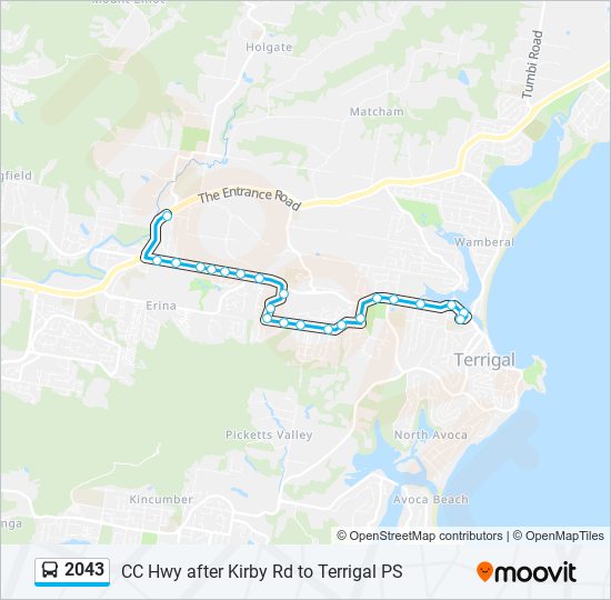 Mapa de 2043 de autobús