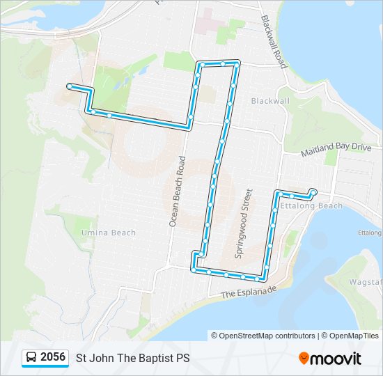 Mapa de 2056 de autobús