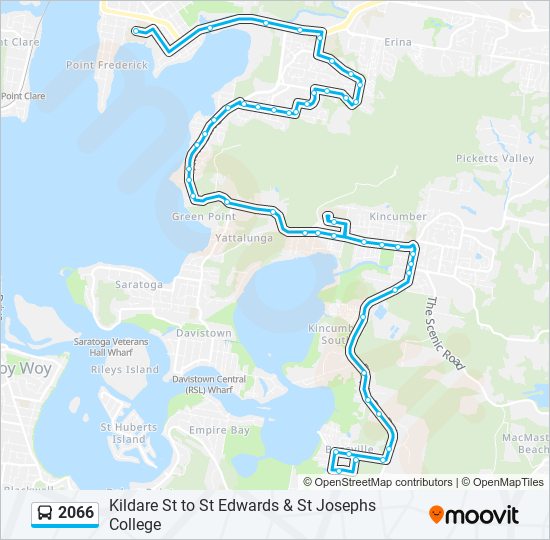 Mapa de 2066 de autobús