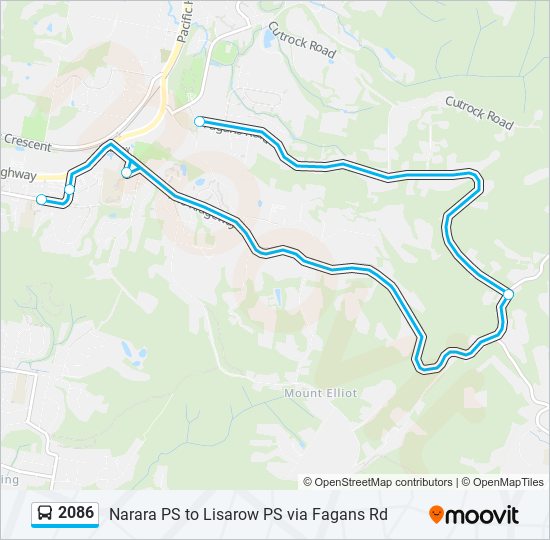 2086 bus Line Map