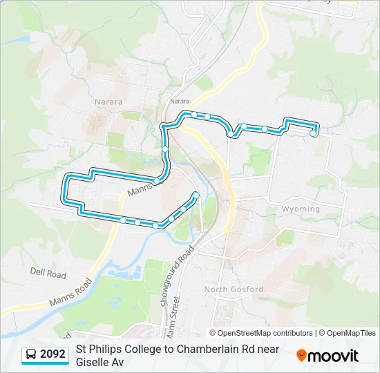 2092 Bus Line Map