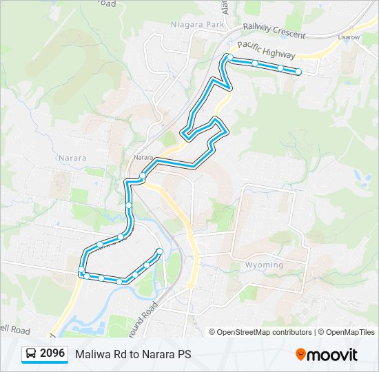 Mapa de 2096 de autobús